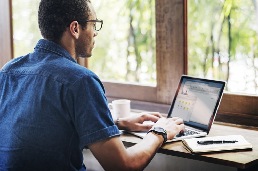 Man working on computer